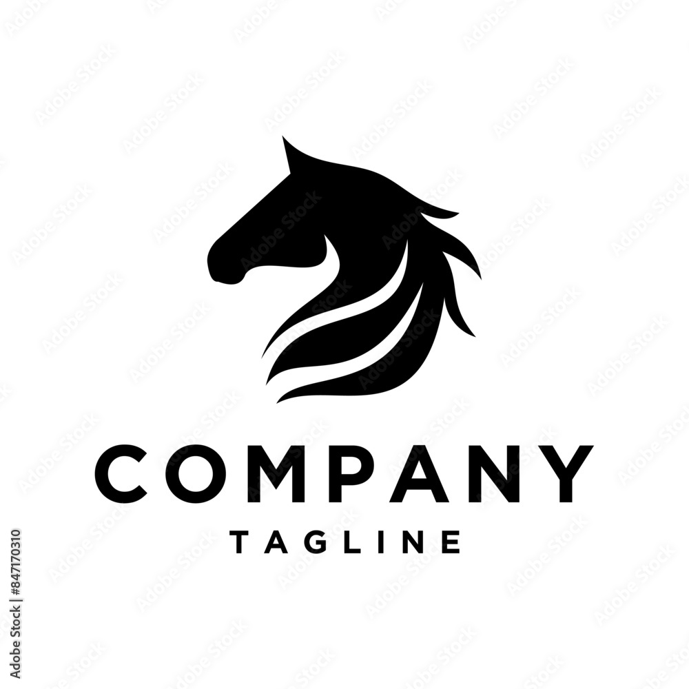 Obraz premium Horse vector logo horse minimal logo horse illustration