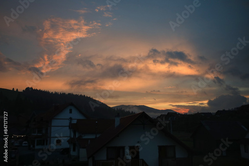 View of village in Carpathi...