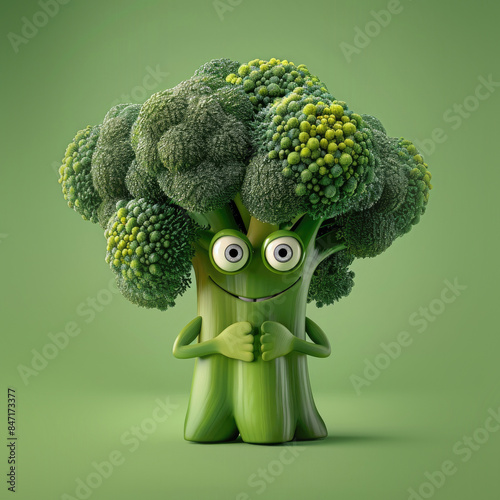 Cute Cartoon Vegetable Broc...