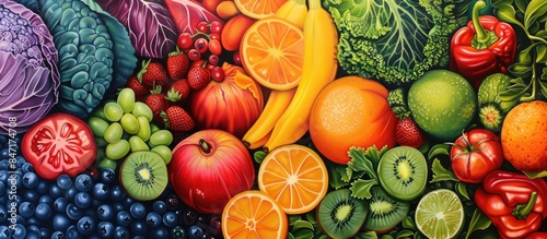 Vibrant Colored Fruits and Vegetables