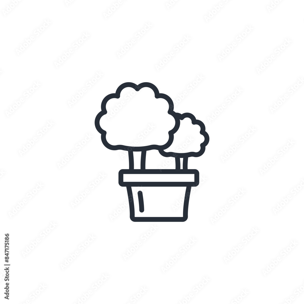 shrub icon. vector.Editable stroke.linear style sign for use web design,logo.Symbol illustration. shrub icon. vector.Editable stroke.linear style sign for use web design,logo.Symbol illustration.