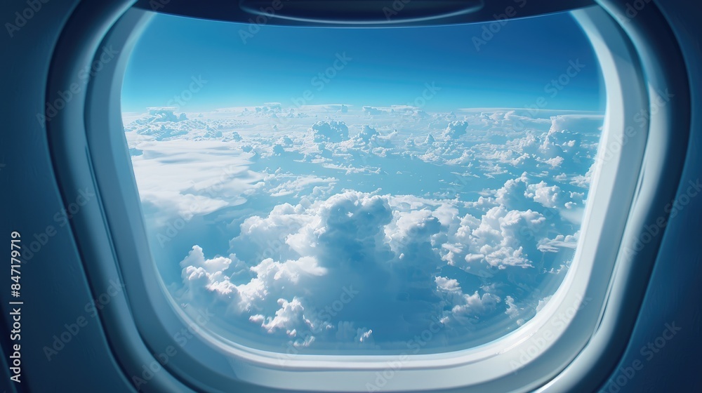 View of limitless skies from a window seat above View of limitless skies from a window seat above