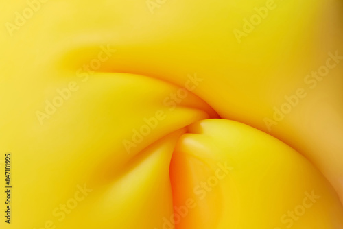Wallpaper Mural Curling and flowing curvy shapes of yellow plasticine waves Torontodigital.ca