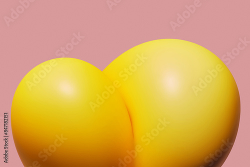 Smooth fidget toy folded into two different sized spherical shapes