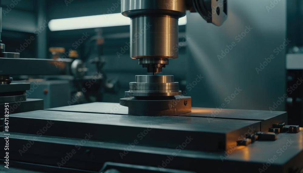 A CNC machine in operation, producing a vivid display of sparks as it cuts metal, demonstrating the efficiency and effectiveness of advanced manufacturing equipment A CNC machine in operation, producing a vivid display of sparks as it cuts metal, demonstrating the efficiency and effectiveness of advanced manufacturing equipment
