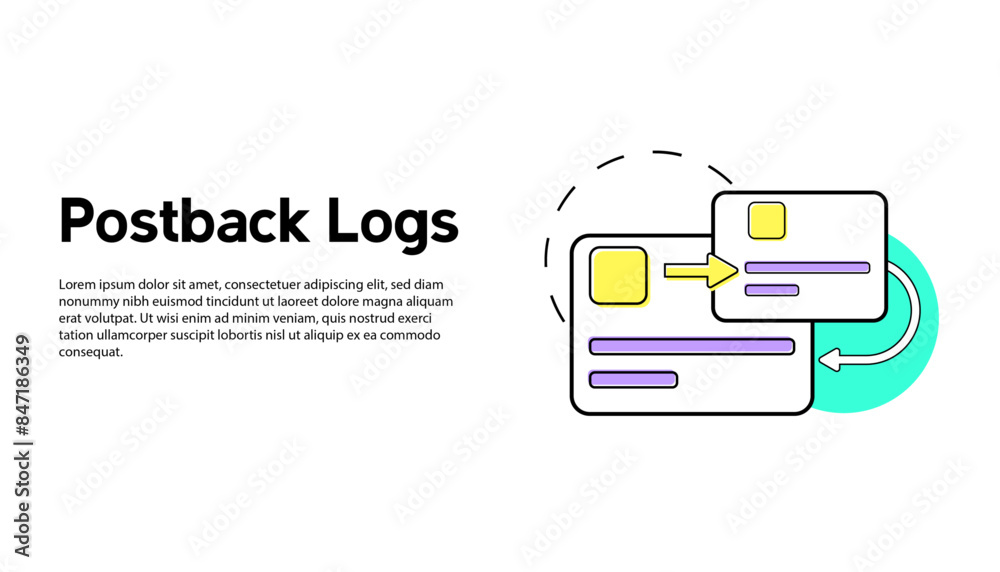 Fototapeta premium Postback Logs Icon for Digital Marketing and Data Tracking