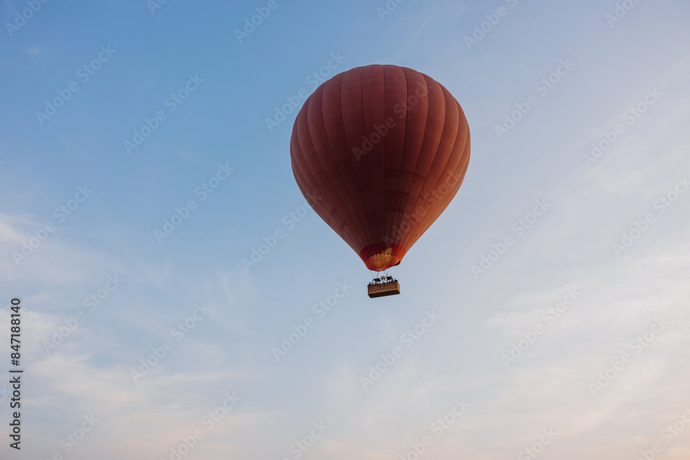Hot Air Balloon in the Sky at Dusk Hot Air Balloon in the Sky at Dusk