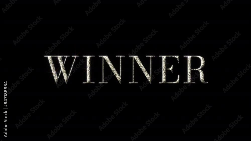 Silver Winner text shiny and glittering on transparent background. Winner typography transparent composition. 4k typography motion, party and celebration. Promo video. Alpha channel Silver Winner text shiny and glittering on transparent background. Winner typography transparent composition. 4k typography motion, party and celebration. Promo video. Alpha channel