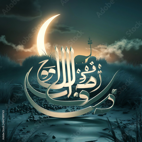 This beautiful Islamic 3d illustration is mainly made for great celebration Eid al Adha