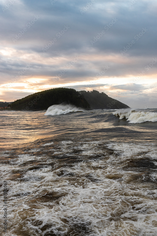 Storm at sea, with strong swells and wind Storm at sea, with strong swells and wind