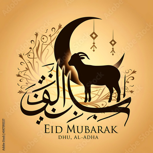 This beautiful Islamic 3d illustration is mainly made for great celebration Eid al Adha