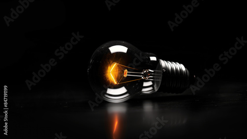 Technology light bulb in the dark Generative AI