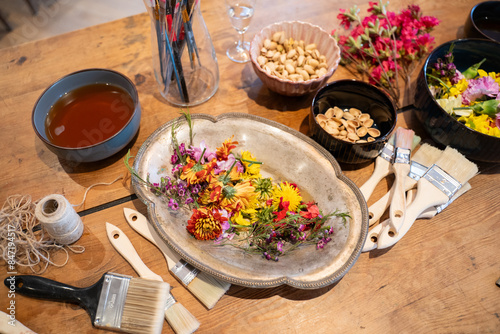 tye dye with flowers