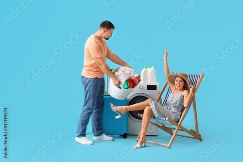 Young woman on vacation and...