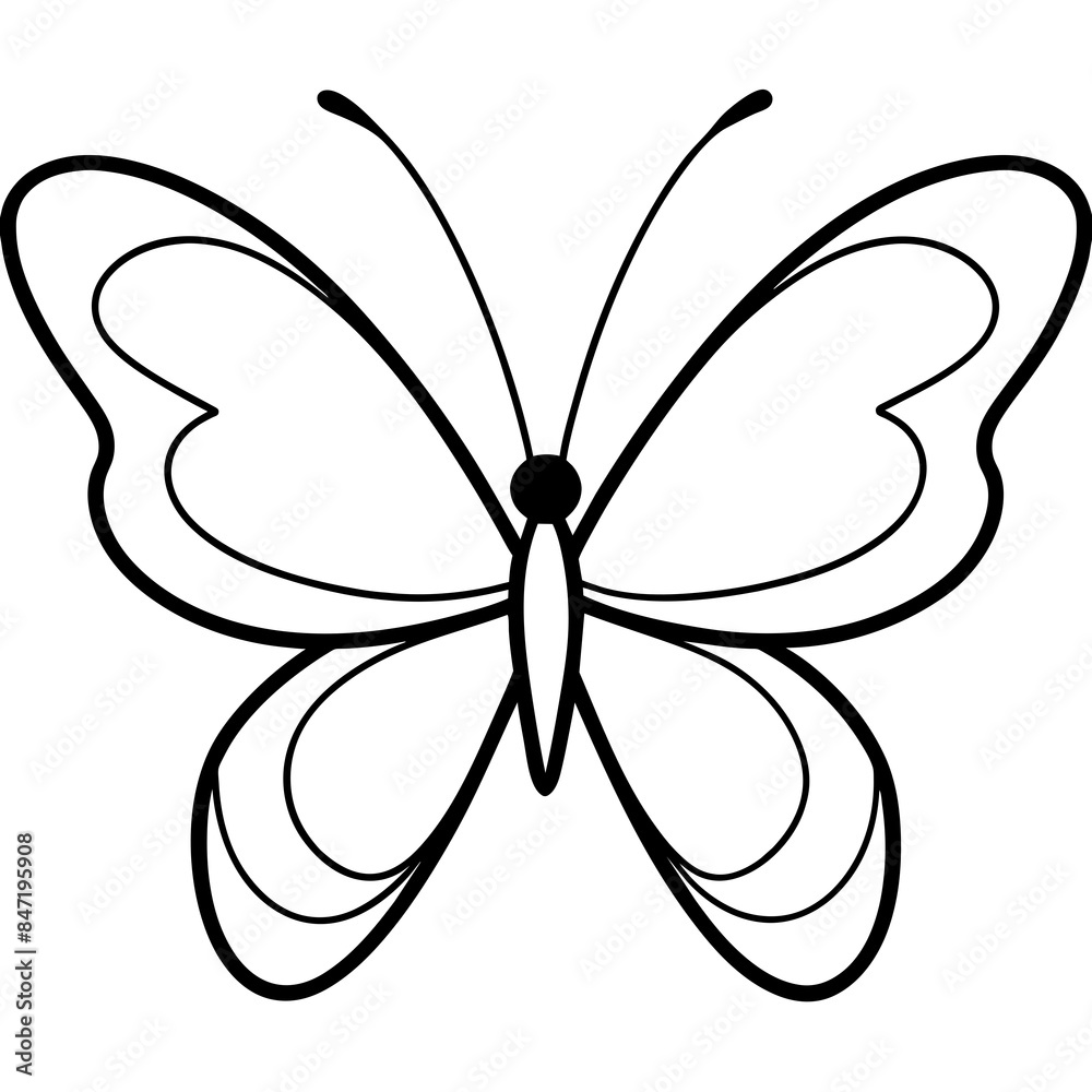 Butterfly line art vector illustration Butterfly line art vector illustration