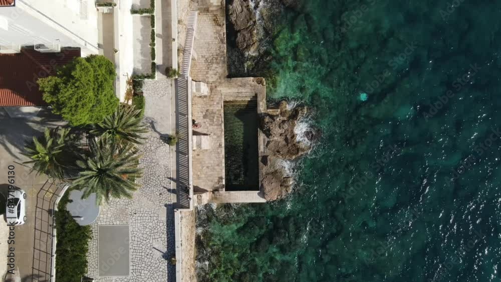 Aerial view of the old town of Dubrovnik, Croatia Aerial view of the old town of Dubrovnik, Croatia