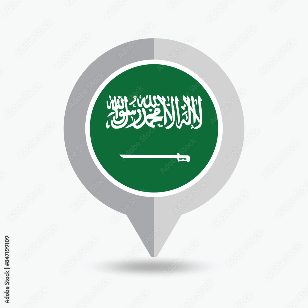Saudi Arabia Location Pin Icon Vector Illustration Saudi Arabia Location Pin Icon Vector Illustration