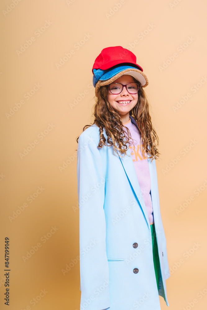 smiled child fashionable portrait smiled child fashionable portrait