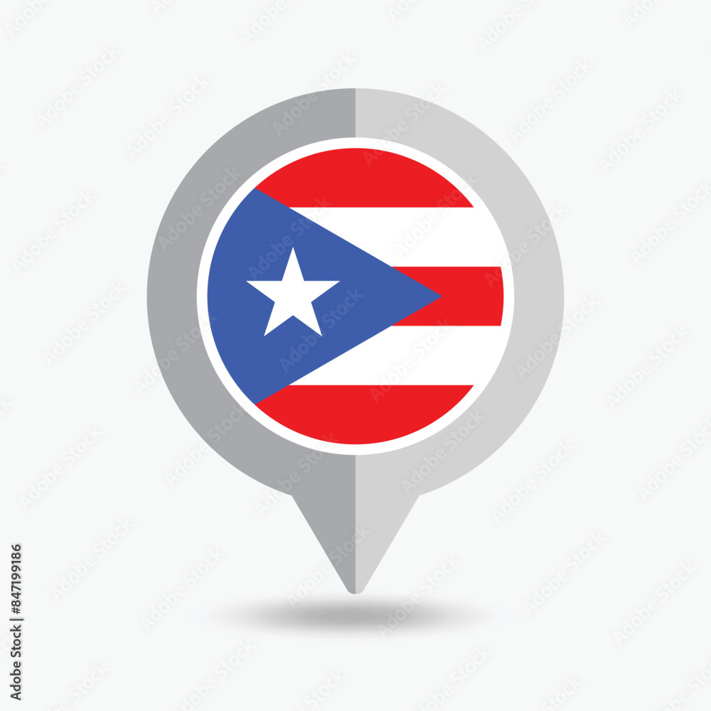 Puerto Rico Location Pin Icon Vector Illustration Puerto Rico Location Pin Icon Vector Illustration