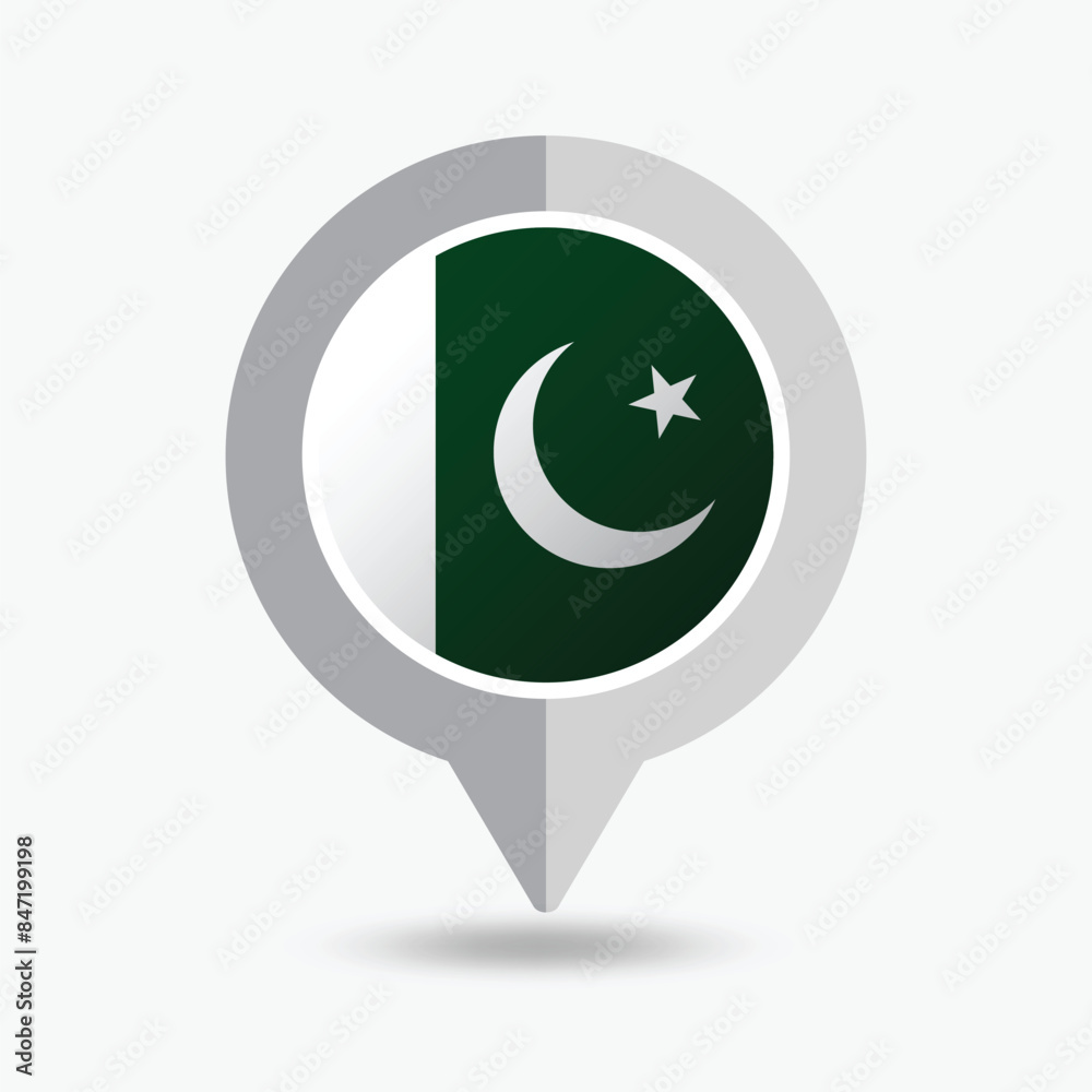 Pakistan Location Pin Icon Vector Illustration Pakistan Location Pin Icon Vector Illustration