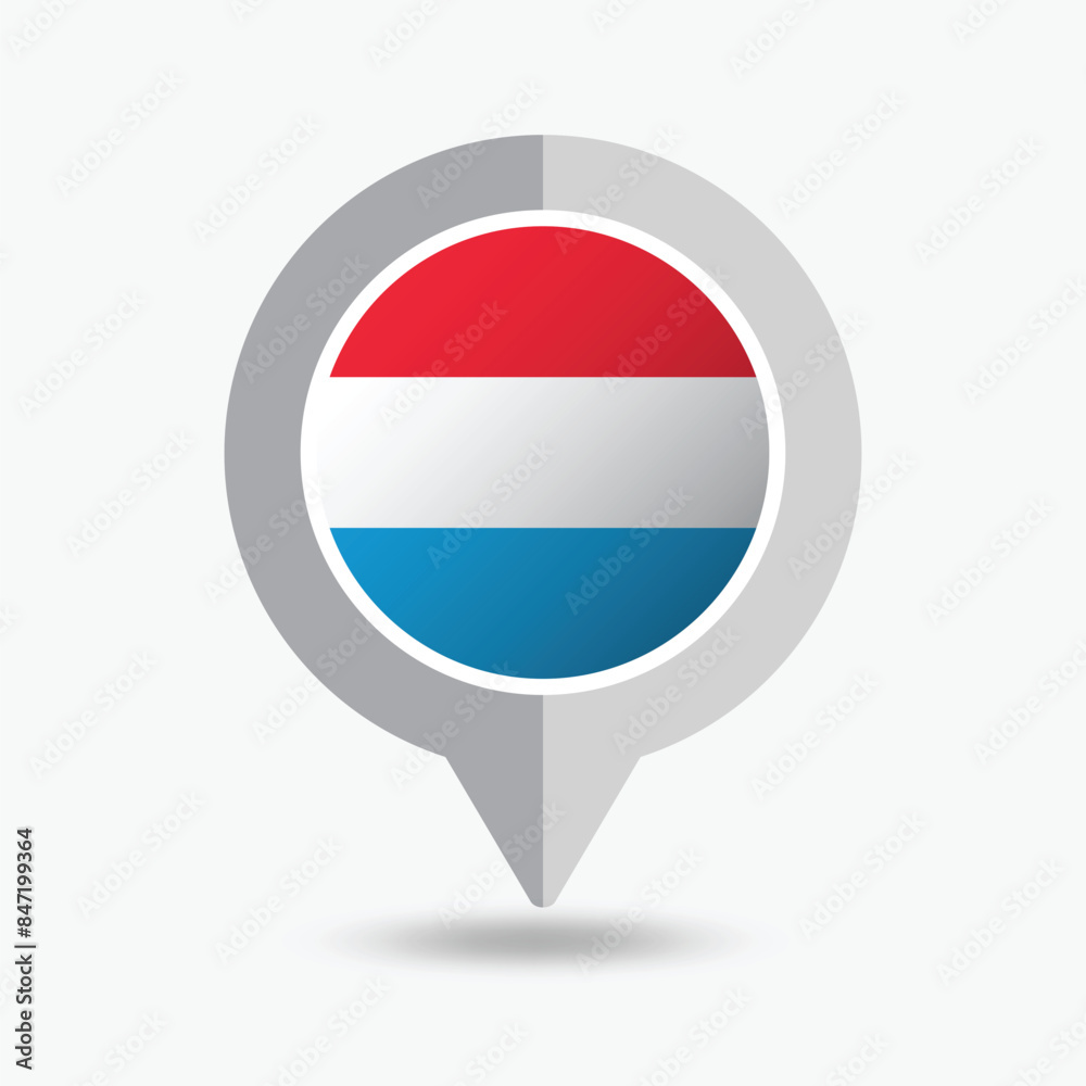 Luxembourg Location Pin Icon Vector Illustration Luxembourg Location Pin Icon Vector Illustration
