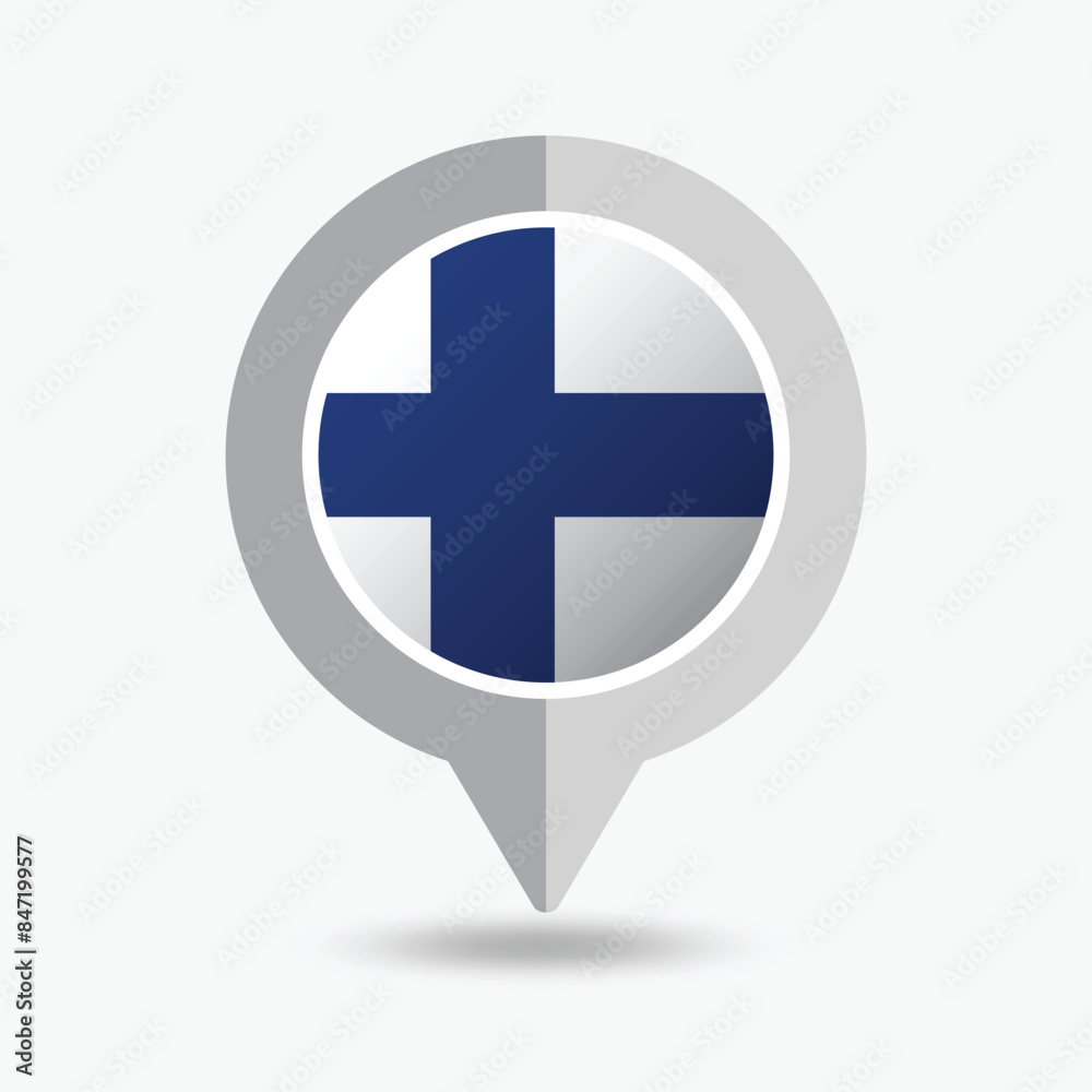 Finland Location Pin Icon Vector Illustration Finland Location Pin Icon Vector Illustration