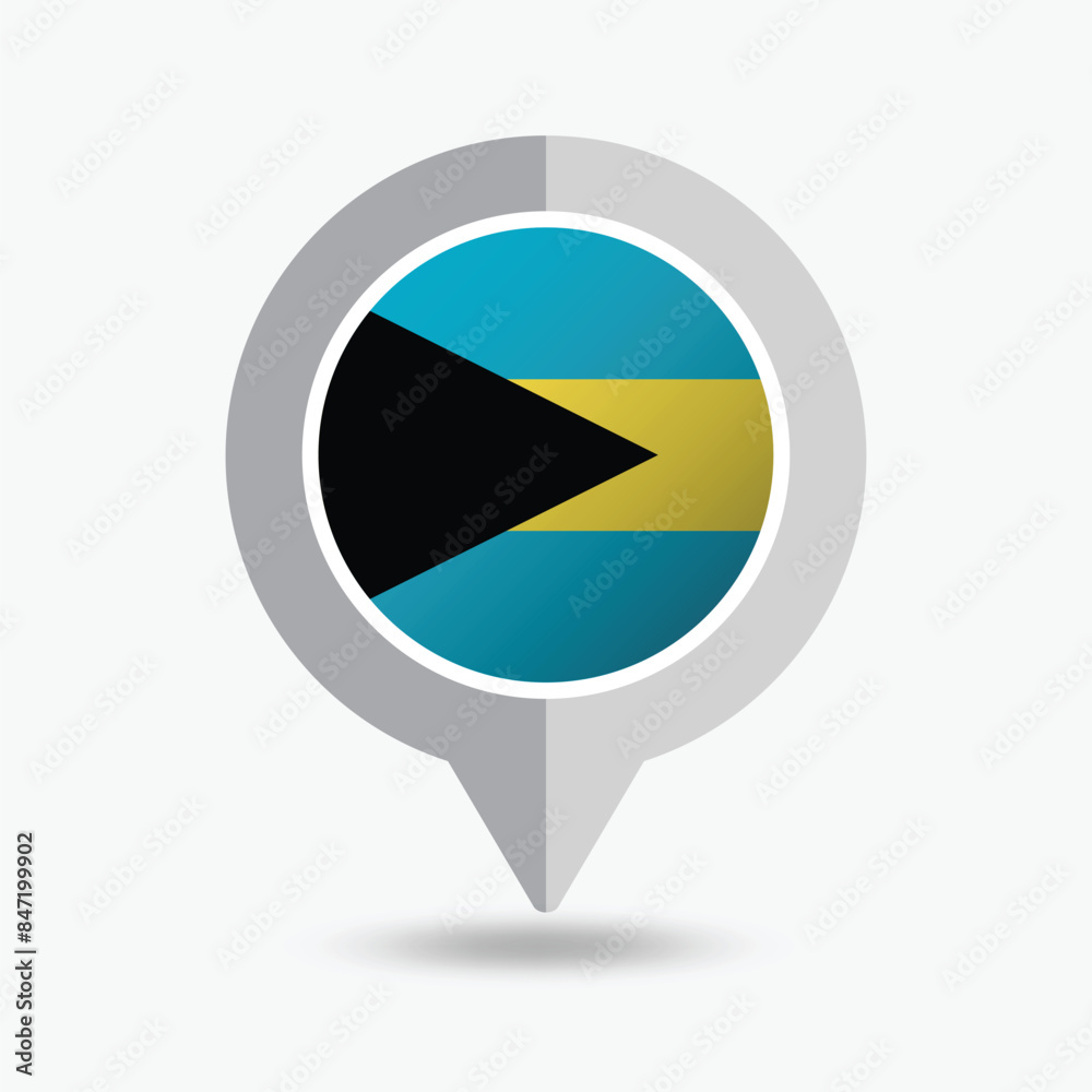 Bahamas Location Pin Icon Vector Illustration Bahamas Location Pin Icon Vector Illustration