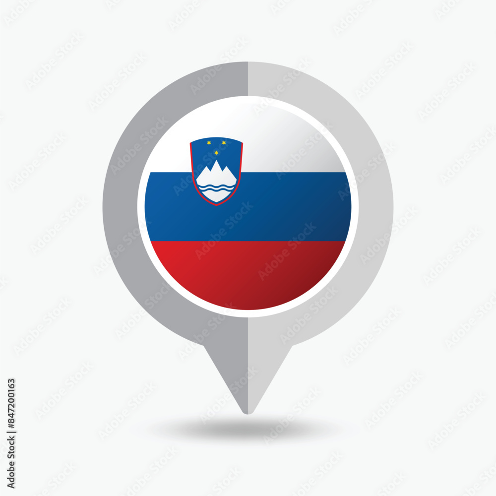 Slovenia Location Pin Icon Vector Illustration