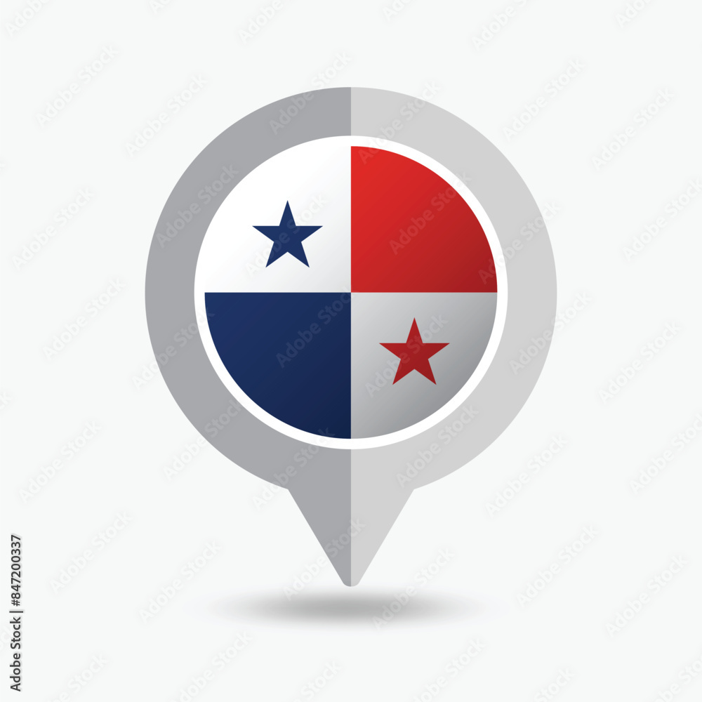 Panama Location Pin Icon Vector Illustration Panama Location Pin Icon Vector Illustration