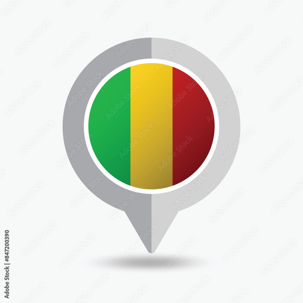 Fototapeta premium Mali Location Pin Icon Vector Illustration