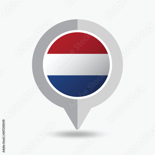 Free Download Netherlands Location Pin Icon Vector Illustration - GFXLoad