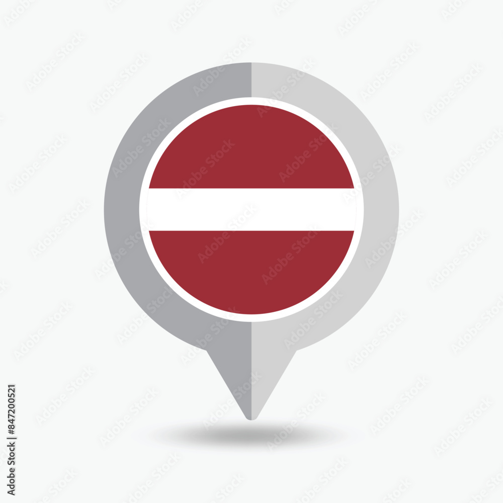 Latvia Location Pin Icon Vector Illustration Latvia Location Pin Icon Vector Illustration
