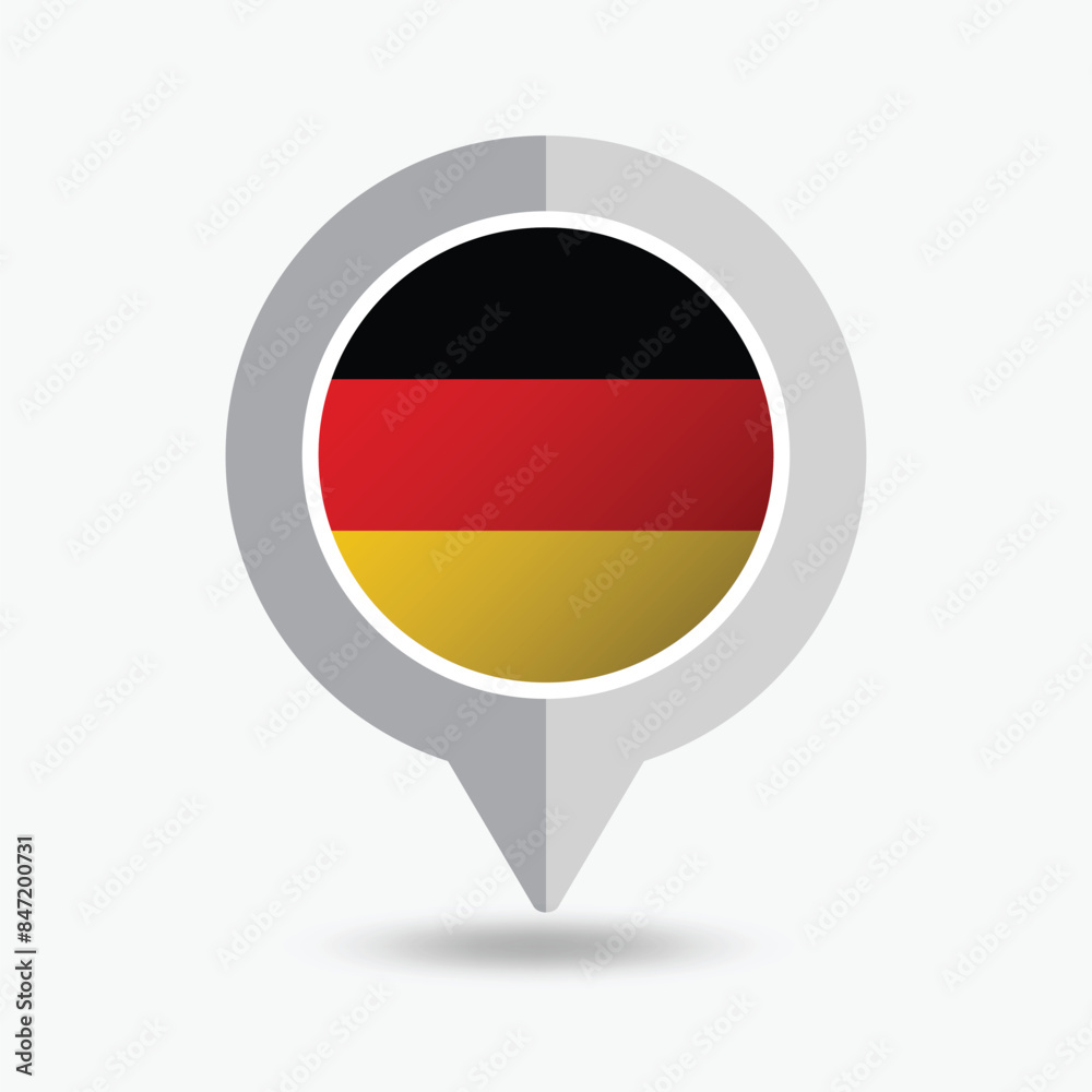 Germany Location Pin Icon Vector Illustration Germany Location Pin Icon Vector Illustration