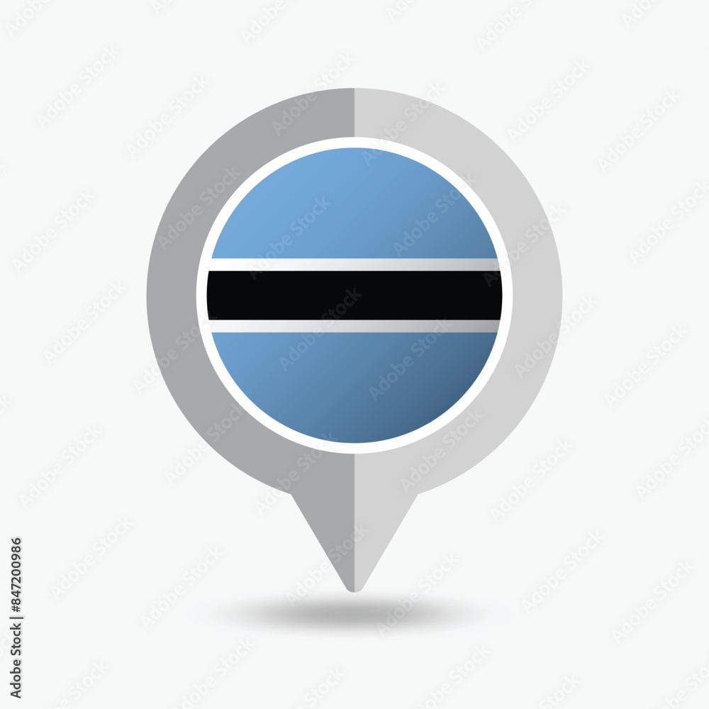 Botswana Location Pin Icon Vector Illustration Botswana Location Pin Icon Vector Illustration