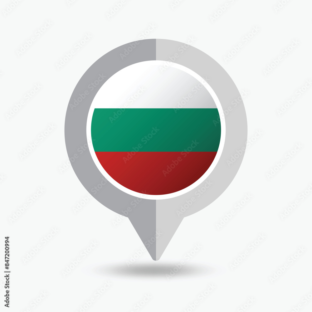 Bulgaria Location Pin Icon Vector Illustration Bulgaria Location Pin Icon Vector Illustration