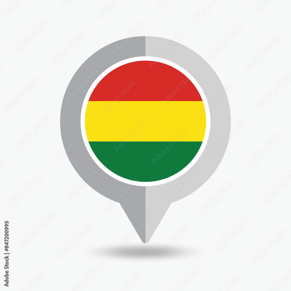 Obraz premium Bolivia Location Pin Icon Vector Illustration