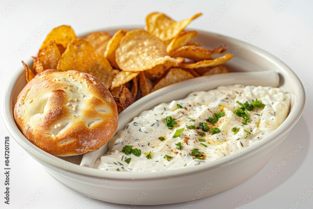 Flavorful Bagel Chip Dip with Fresh Herbs and Parsley Flavorful Bagel Chip Dip with Fresh Herbs and Parsley