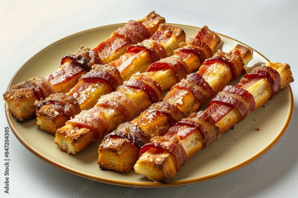 Unforgettable Bacon-Wrapped Bread Sticks with Golden Brown Sugar Drizzle Unforgettable Bacon-Wrapped Bread Sticks with Golden Brown Sugar Drizzle