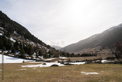 melting snow landscape