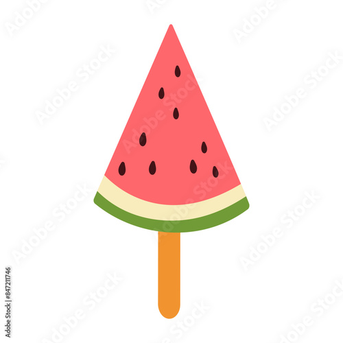 Chill Delight: Watermelon Ice Cream Pop Art