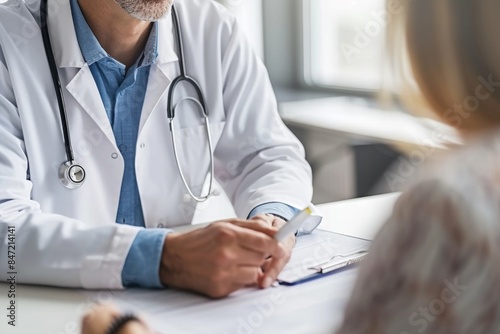 Patient en consultation chez le medecin photo