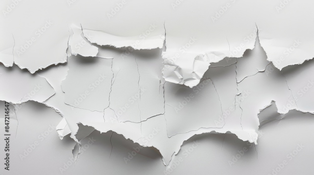 Graphic resource White ripped paper on white backdrop Graphic resource White ripped paper on white backdrop