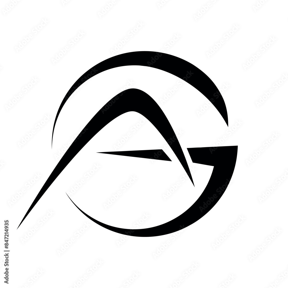 Obraz premium Letter AG Logo Design Vector