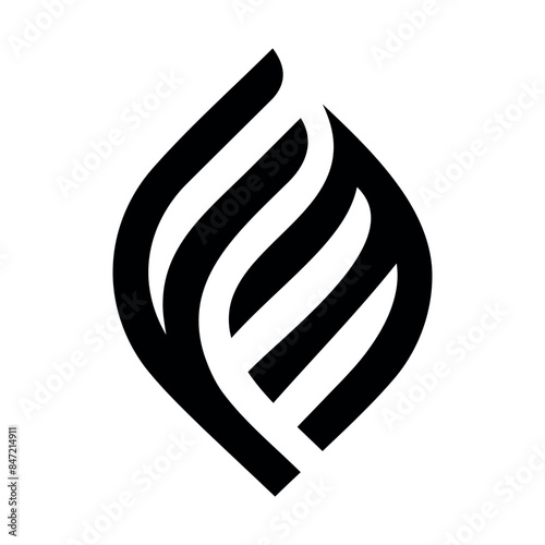 Letter FM  Modern Logo Design Vector