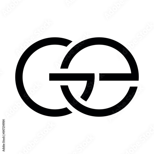 Letter GE Luxury Logo Design Vector