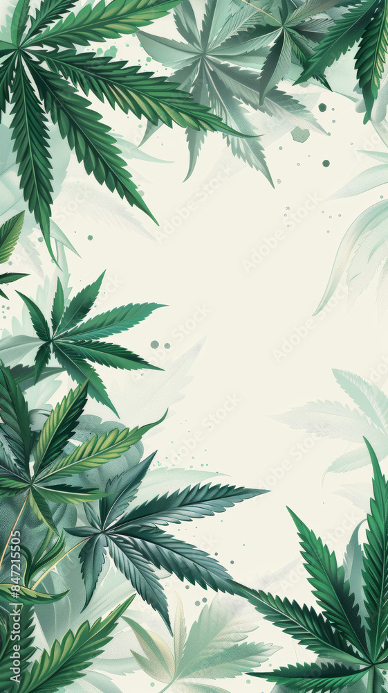 Clean Minimalist Cannabis Leaf Banner Clean Minimalist Cannabis Leaf Banner