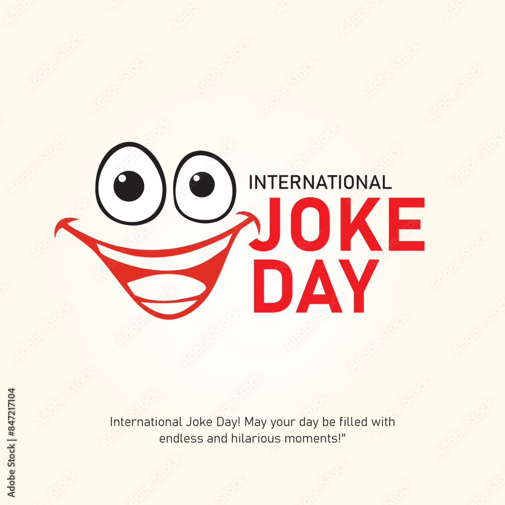 International Joke Day, creative ads. july 1, vector, 3d illustration International Joke Day, creative ads. july 1, vector, 3d illustration