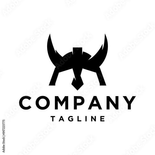 viking helmet logo design photo