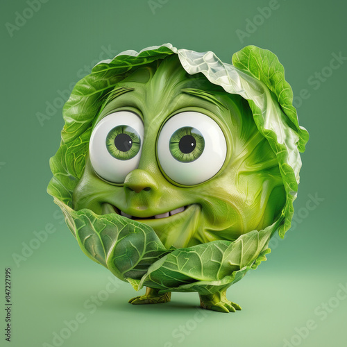 Cute Cartoon Vegetable Cabb...