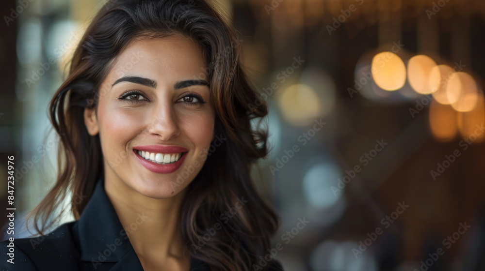 Middle Eastern businesswoman smile Middle Eastern businesswoman smile